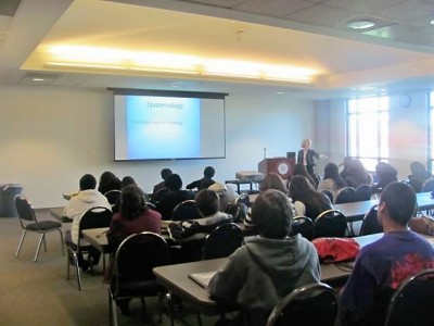 Social Studies Academy Students Attending a Lecture at Chapman University